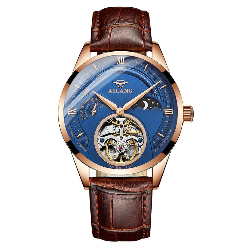 Montre Automatique AILANG — Tourbillon Squelette, Or Rose