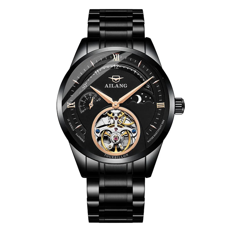 Montre Automatique AILANG — Tourbillon Squelette, Or Rose