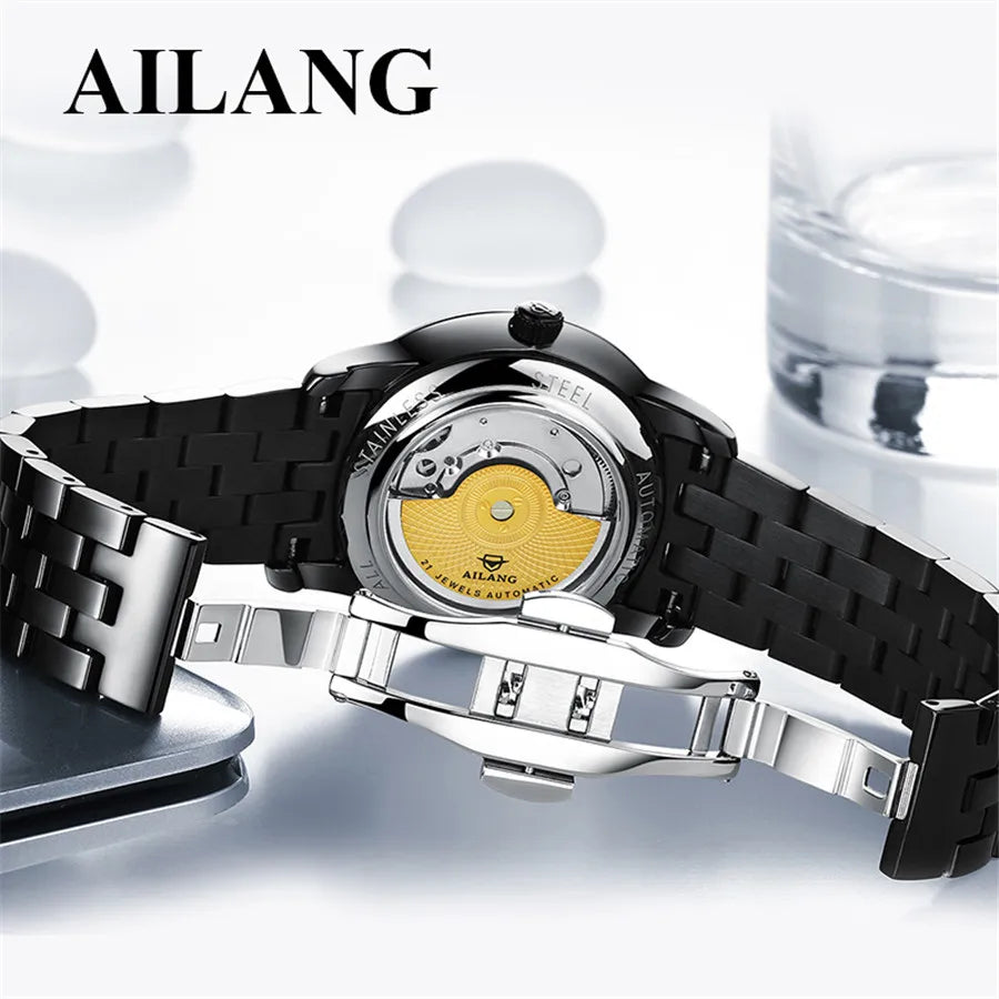 Montre Automatique AILANG — Cadran Ultra-fin, Bracelet Cuir
