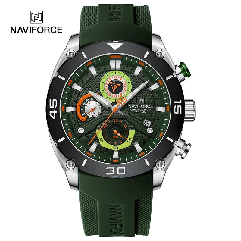 Montre NAVIFORCE Sport — Chronographe Quartz, Militaire