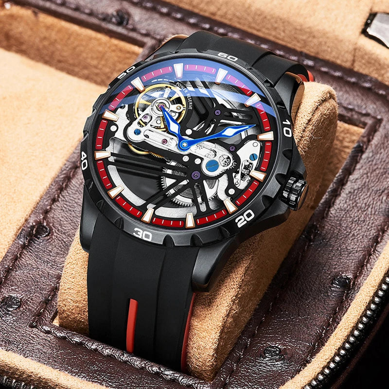 Montre Automatique AILANG Sport — Squelette Lumineux, Silicone