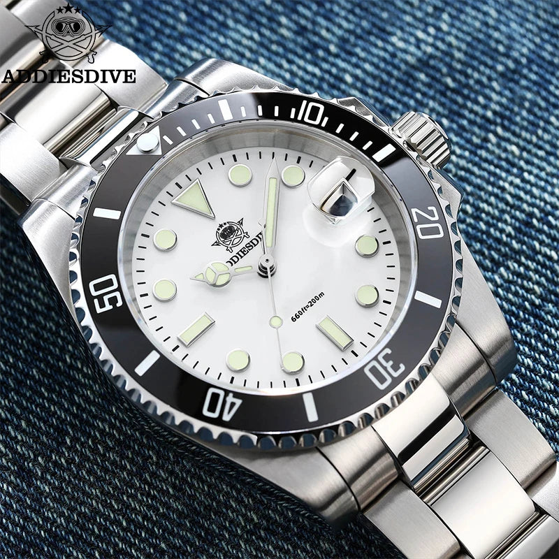 Montre Plongée ADDIESDIVE — Blanche, 200m