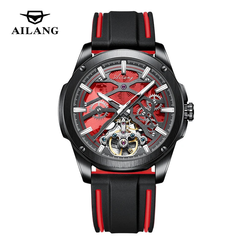 Montre Automatique AILANG — Squelette Tourbillon, Silicone