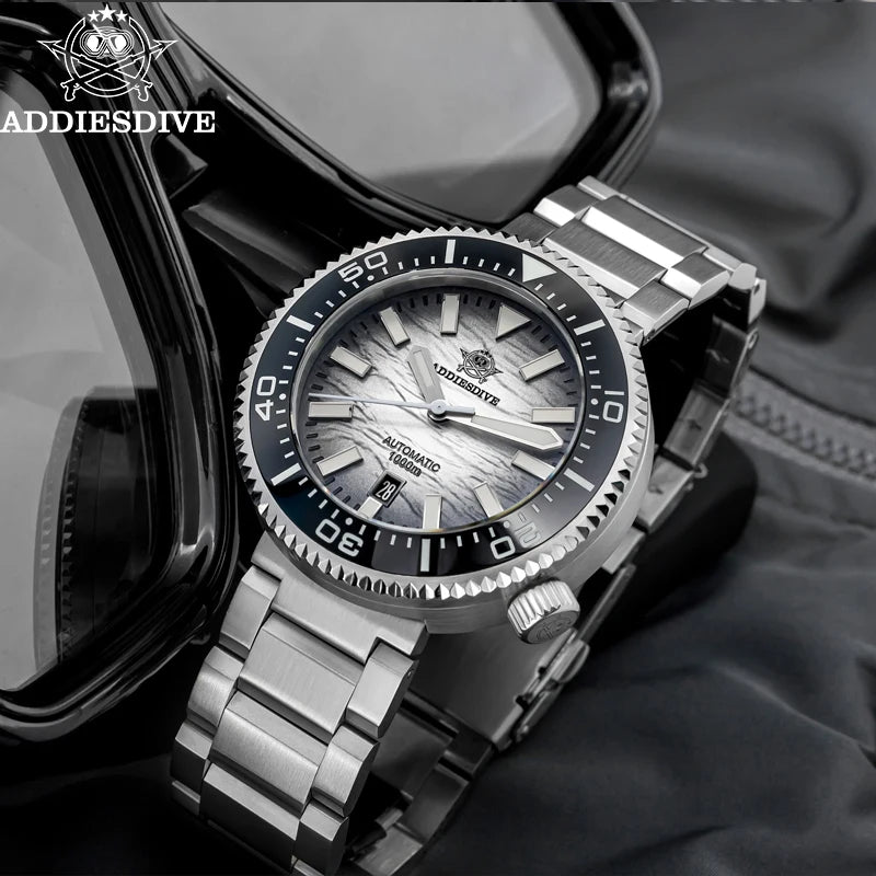 Montre Automatique ADDIESDIVE — Mouvement 8215, Étanche 1000m
