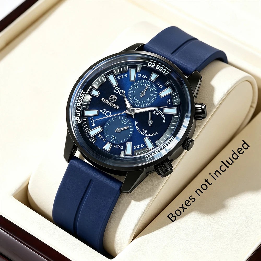 Montre Quartz Homme Nouvelle 1Pc, Pratique et Polyvalente, Le Meilleur Choix pour Offrir en Cadeau aux Pères et Petit Amis (Sans Boîte Fournie)