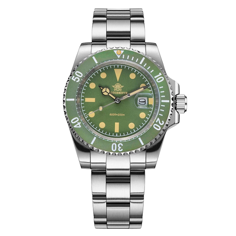 Montre Plongée ADDIESDIVE — Lunette Céramique Verte, 200m