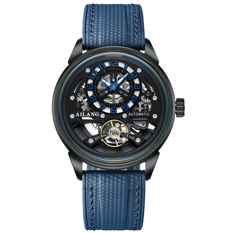 Montre Automatique AILANG — Tourbillon Squelette, Noire