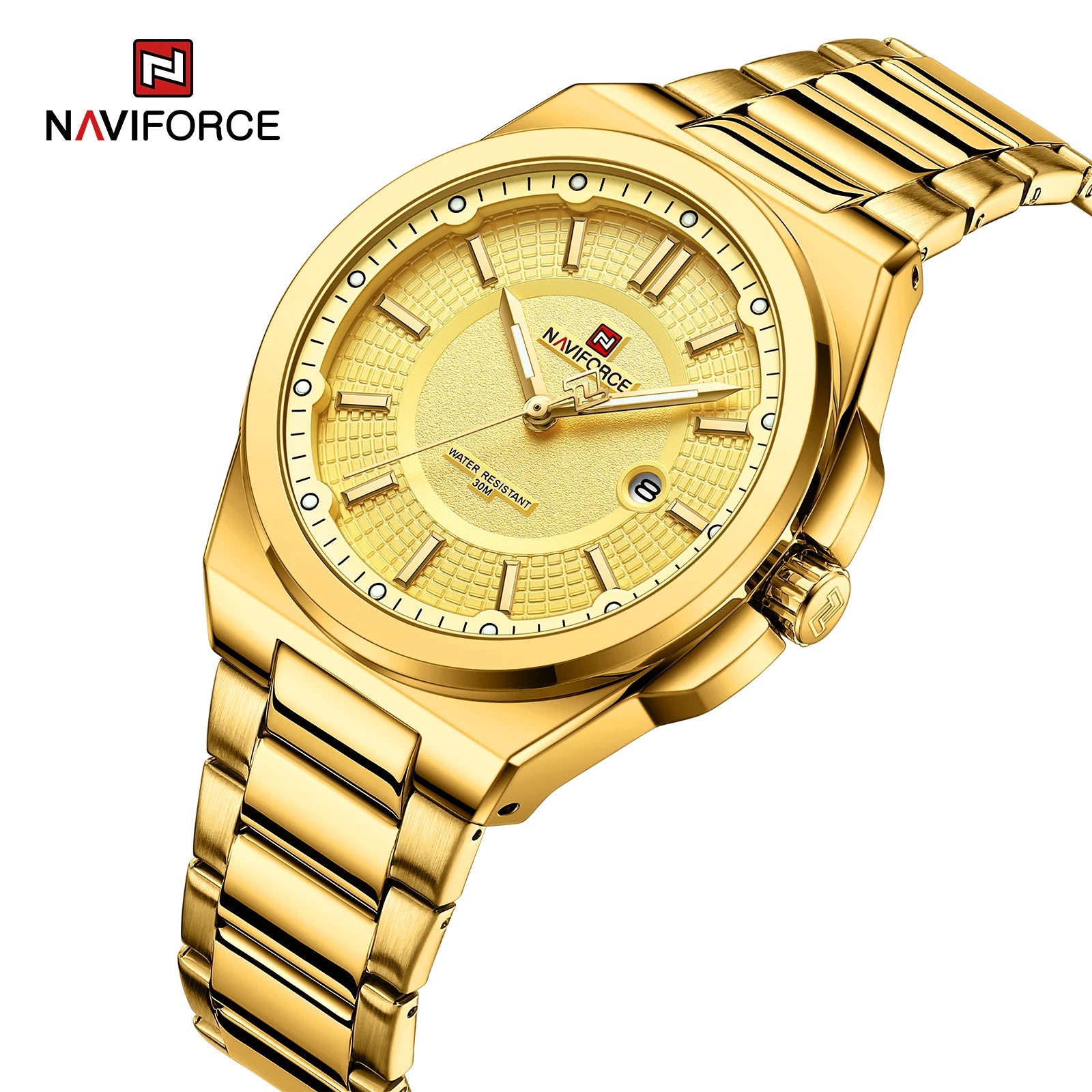 Montre NAVIFORCE — Classique, Acier Inoxydable