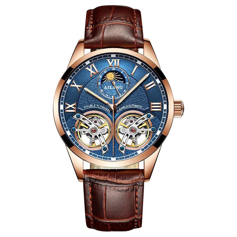 Montre Automatique AILANG — Double Tourbillon, Cuir