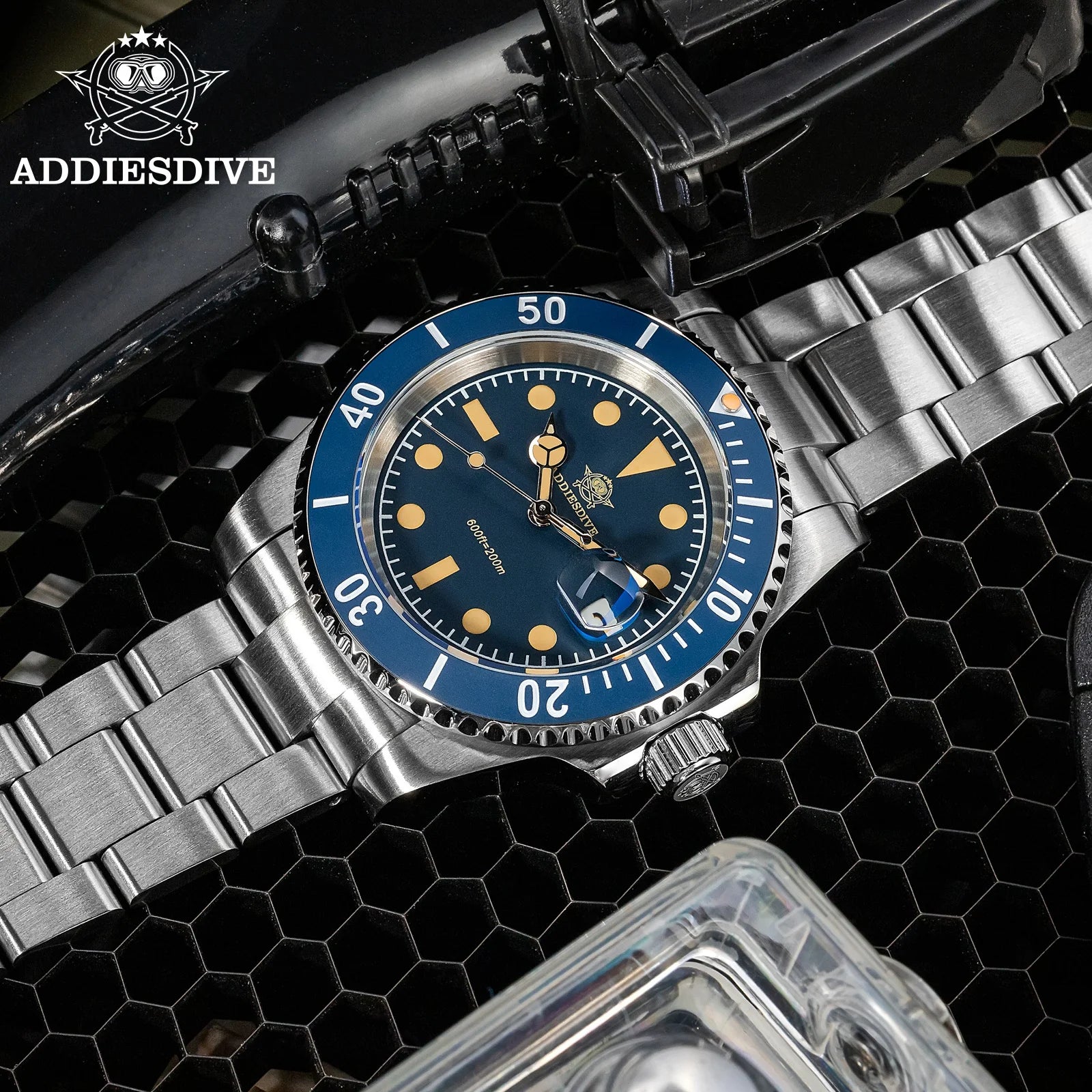 Montre Plongée ADDIESDIVE — Lunette Céramique Verte, 200m