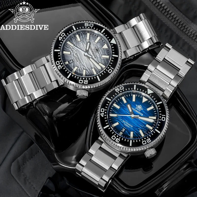 Montre Automatique ADDIESDIVE — Mouvement 8215, Étanche 1000m