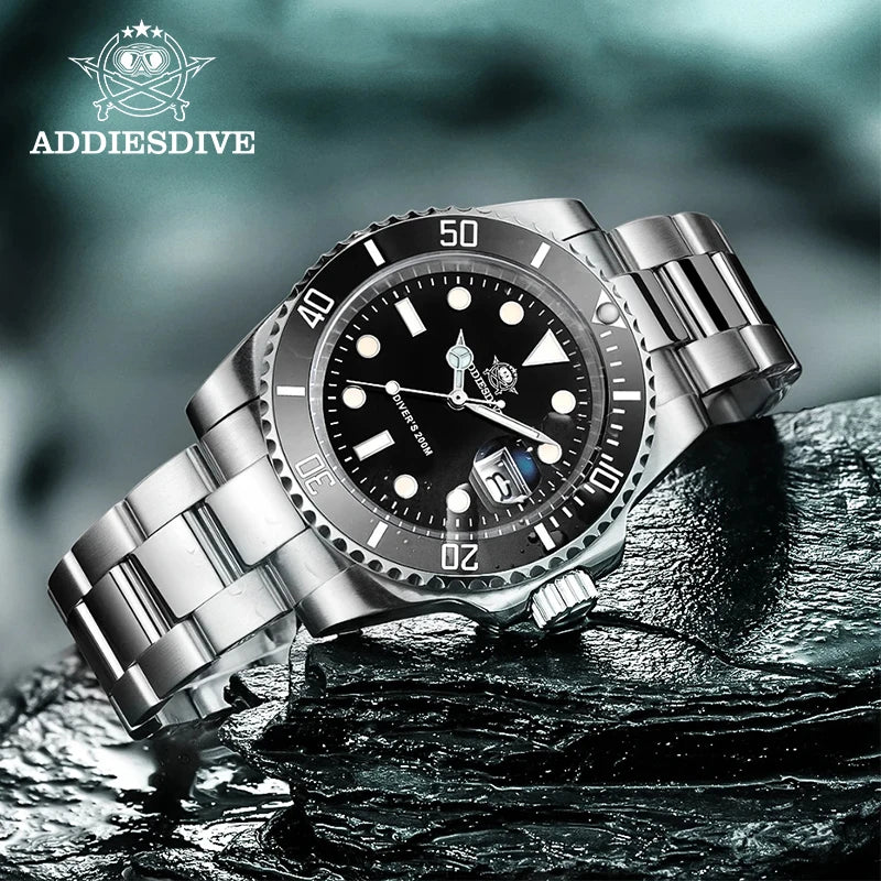Montre Plongée ADDIESDIVE — Classique, Super Lumineuse