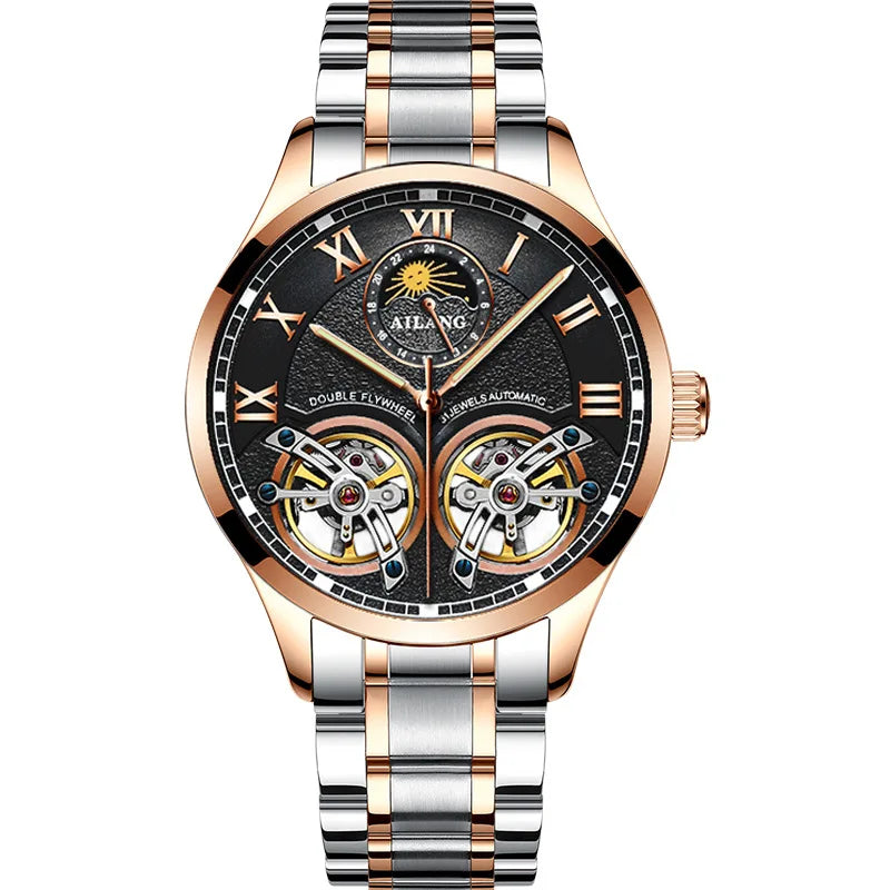 Montre Automatique AILANG — Double Tourbillon, Cuir