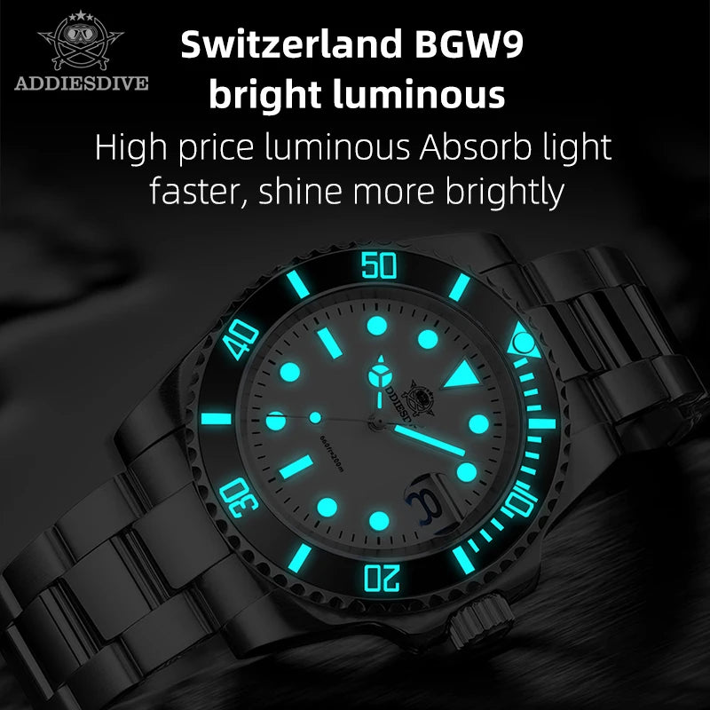 Montre Plongée ADDIESDIVE — Blanche, 200m
