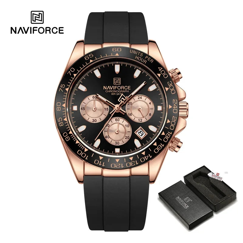 Montre NAVIFORCE NF8054 — Chronographe, Silicone