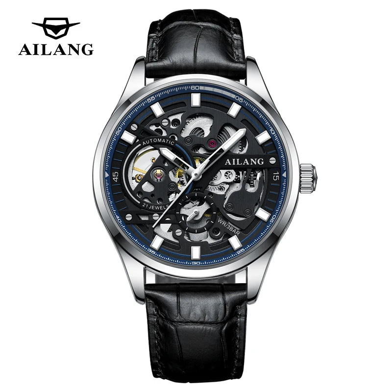 Montre Automatique AILANG 8835 — Squelette Steampunk, Acier