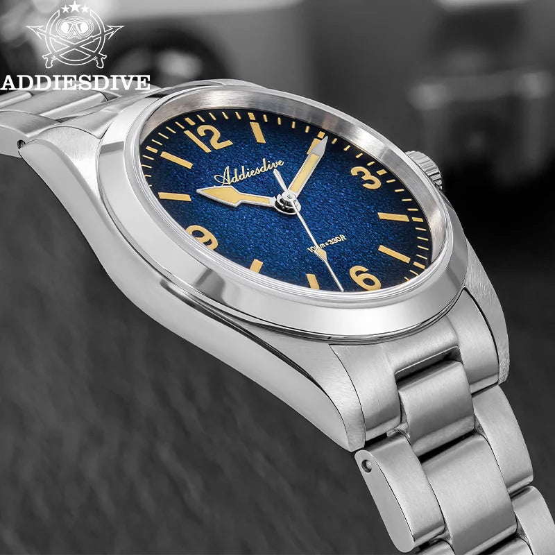 Montre Plongée ADDIESDIVE 36mm — Verre Saphir, Cuir