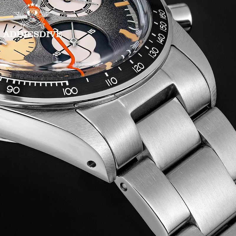 Montre Chronographe ADDIESDIVE — Verre Bombé, Super Lumineuse