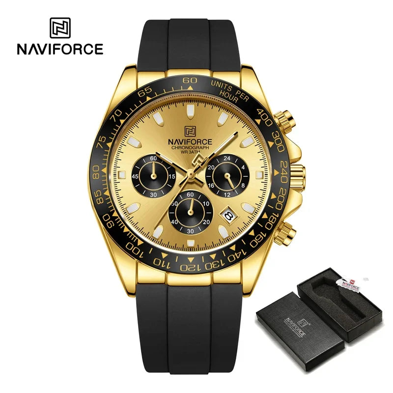 Montre NAVIFORCE NF8054 — Chronographe, Silicone