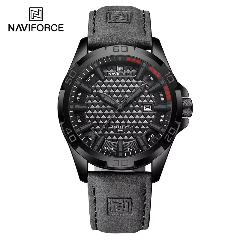 Montre NAVIFORCE NF8023 — Quartz, Calendrier, Cuir