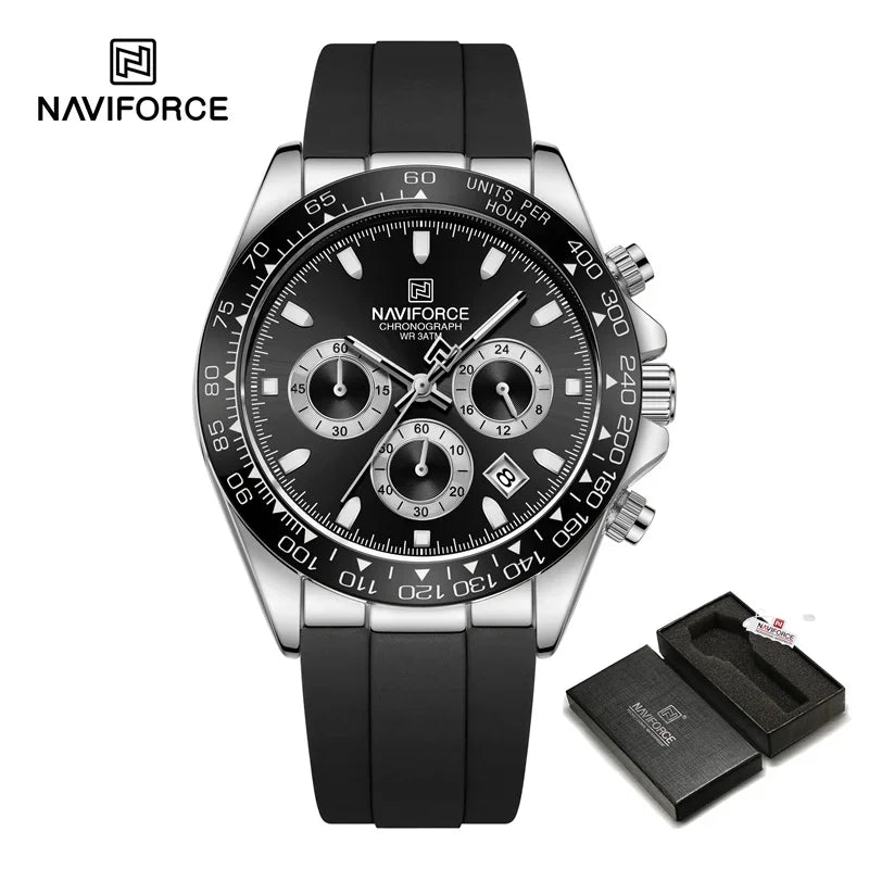 Montre NAVIFORCE NF8054 — Chronographe, Silicone