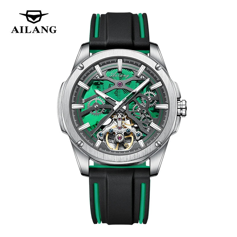 Montre Automatique AILANG — Squelette Tourbillon, Silicone