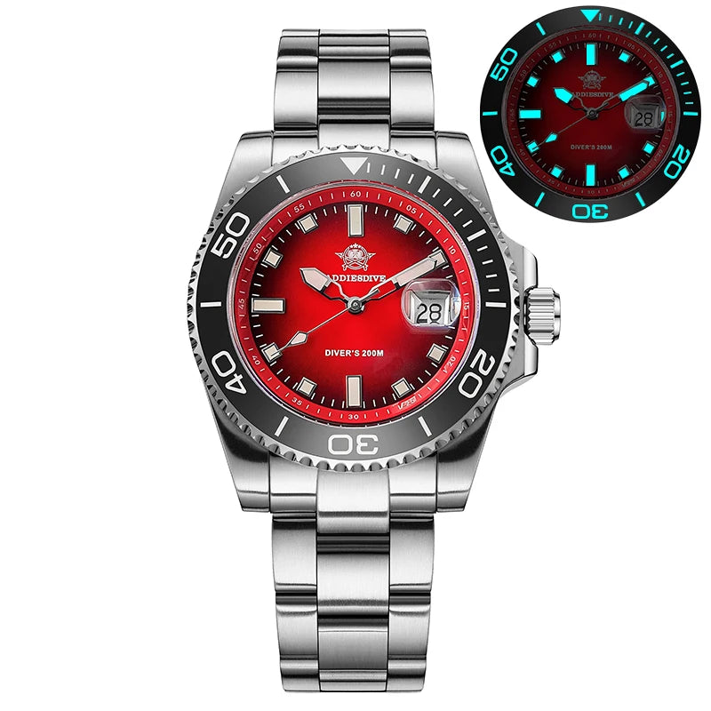 Montre Plongée ADDIESDIVE — Lunette Céramique, Acier ou Rubber
