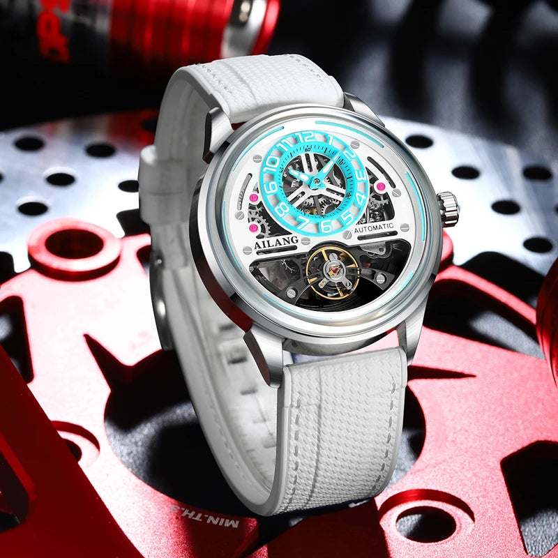Montre Automatique AILANG — Tourbillon Squelette, Noire