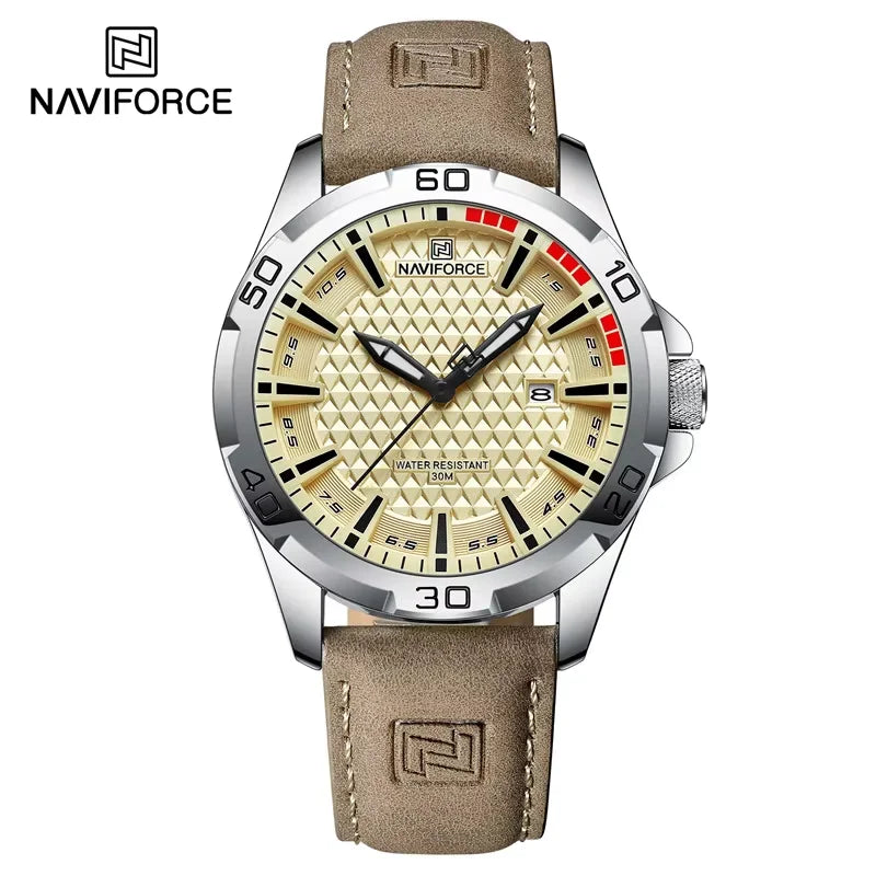 Montre NAVIFORCE NF8023 — Quartz, Calendrier, Cuir