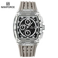 Montre NAVIFORCE 7105 — Chronographe, Boîtier Transparent