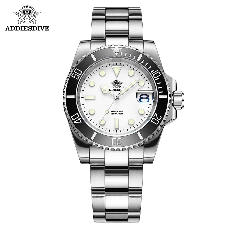 Montre Plongée ADDIESDIVE — Blanche, 200m