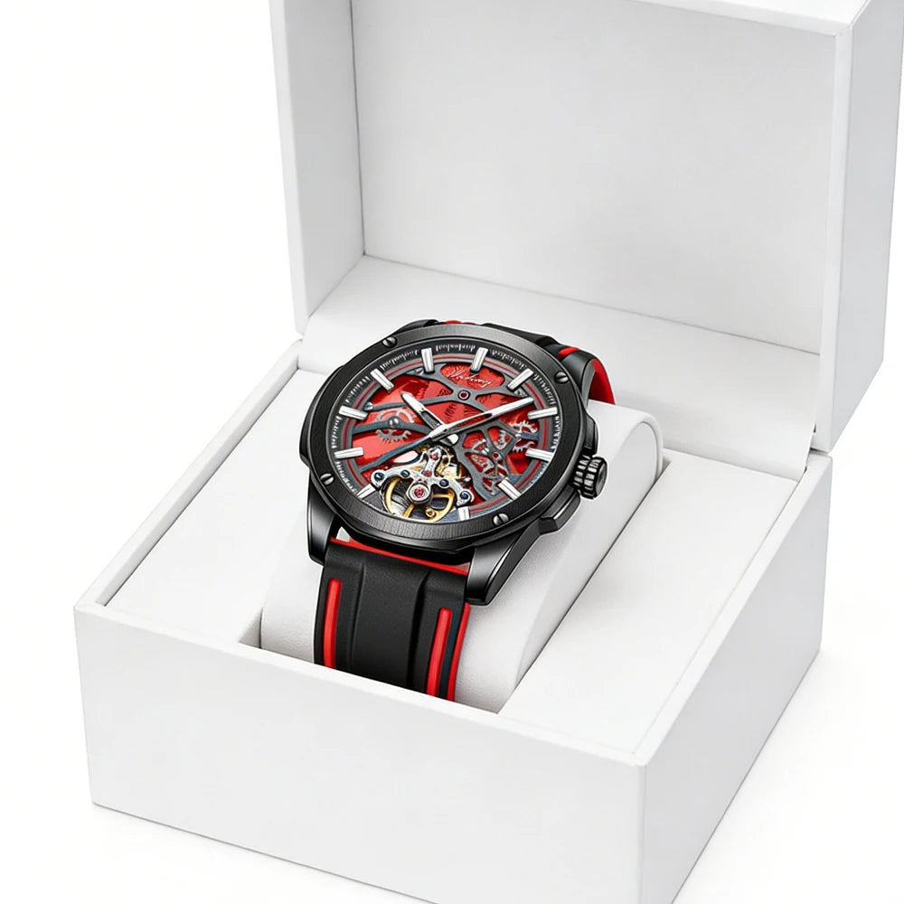Montre Automatique AILANG — Squelette Tourbillon, Silicone