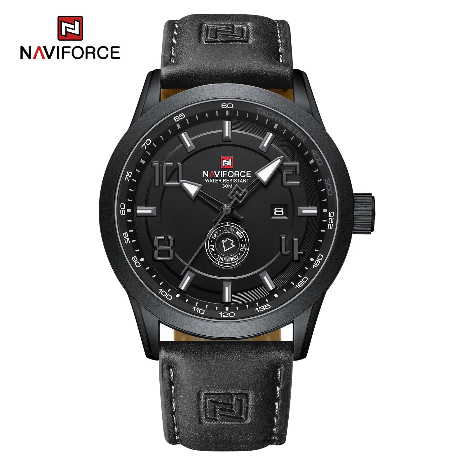 Montre NAVIFORCE — Quartz, Date &amp; Jour, Cuir