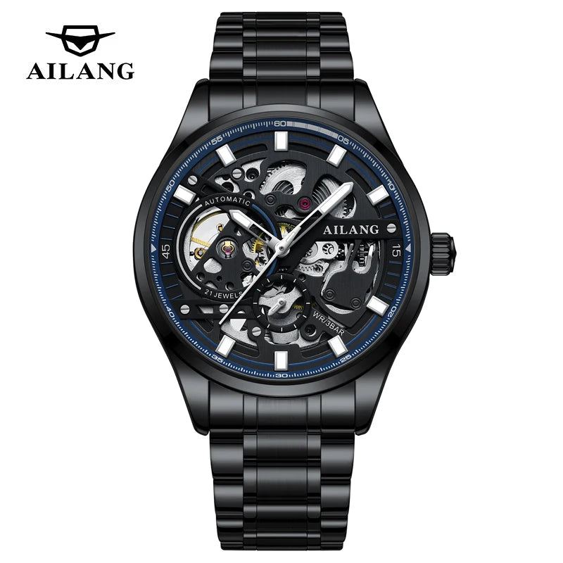Montre Automatique AILANG 8835 — Squelette Steampunk, Acier