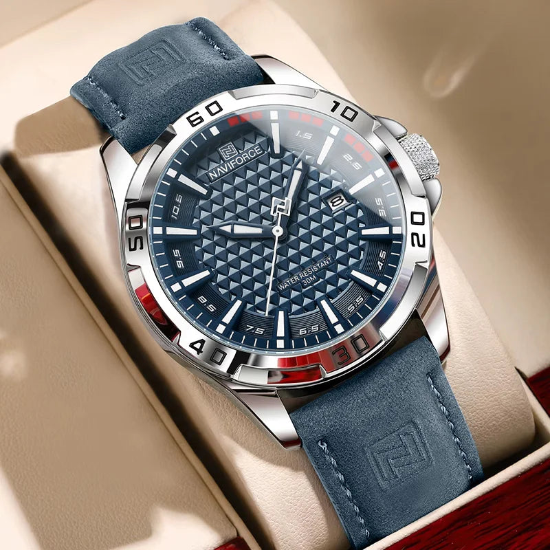 Montre NAVIFORCE NF8023 — Quartz, Calendrier, Cuir