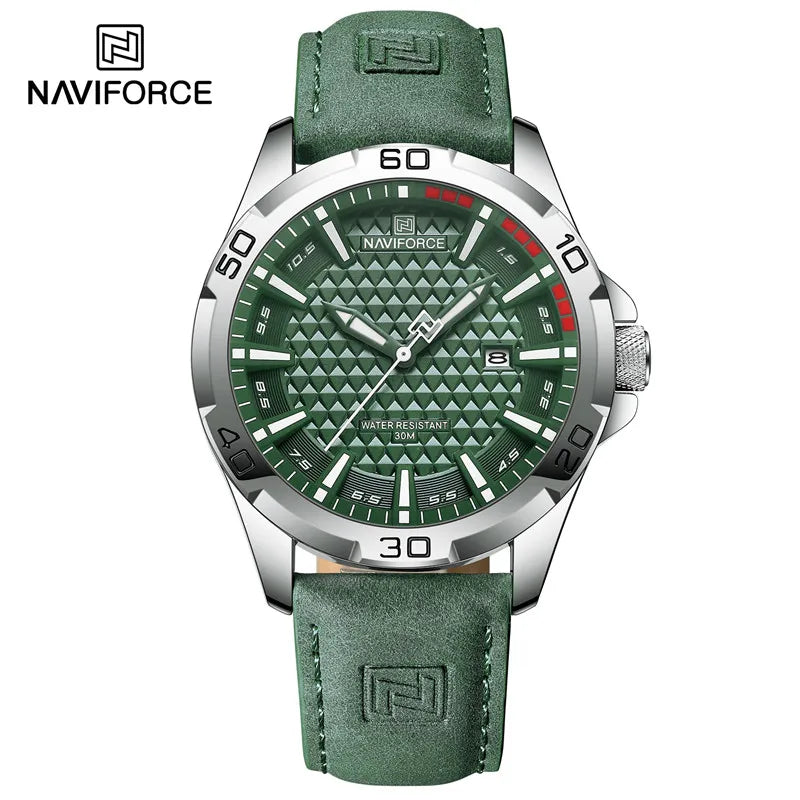 Montre NAVIFORCE NF8023 — Quartz, Calendrier, Cuir