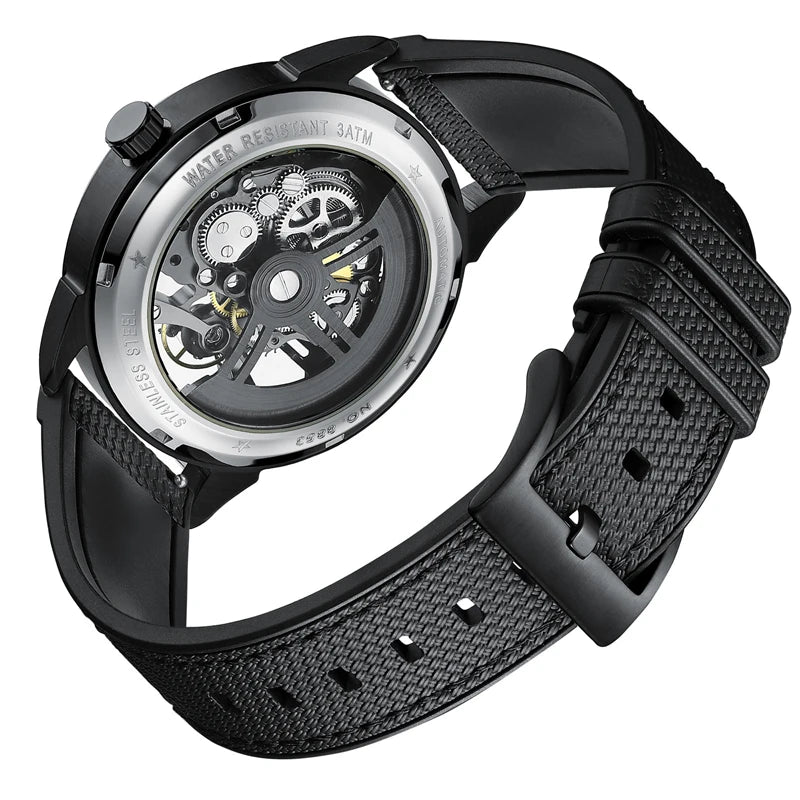 Montre Automatique AILANG — Tourbillon Squelette, Noire