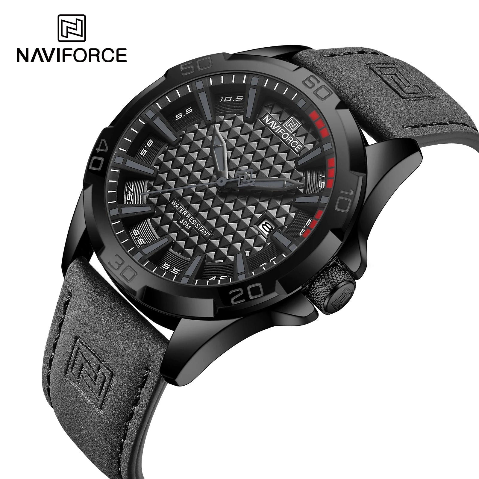 Montre NAVIFORCE NF8023 — Quartz, Calendrier, Cuir