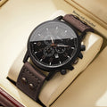 Montre Homme à Quartz, Bracelet en Cuir, Montre Militaire et Sportive pour Homme, Relogio Masculino (Sans Boîte)