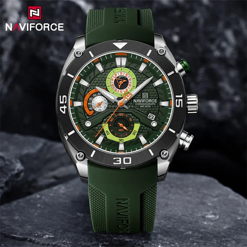 Montre NAVIFORCE Sport — Chronographe Quartz, Militaire