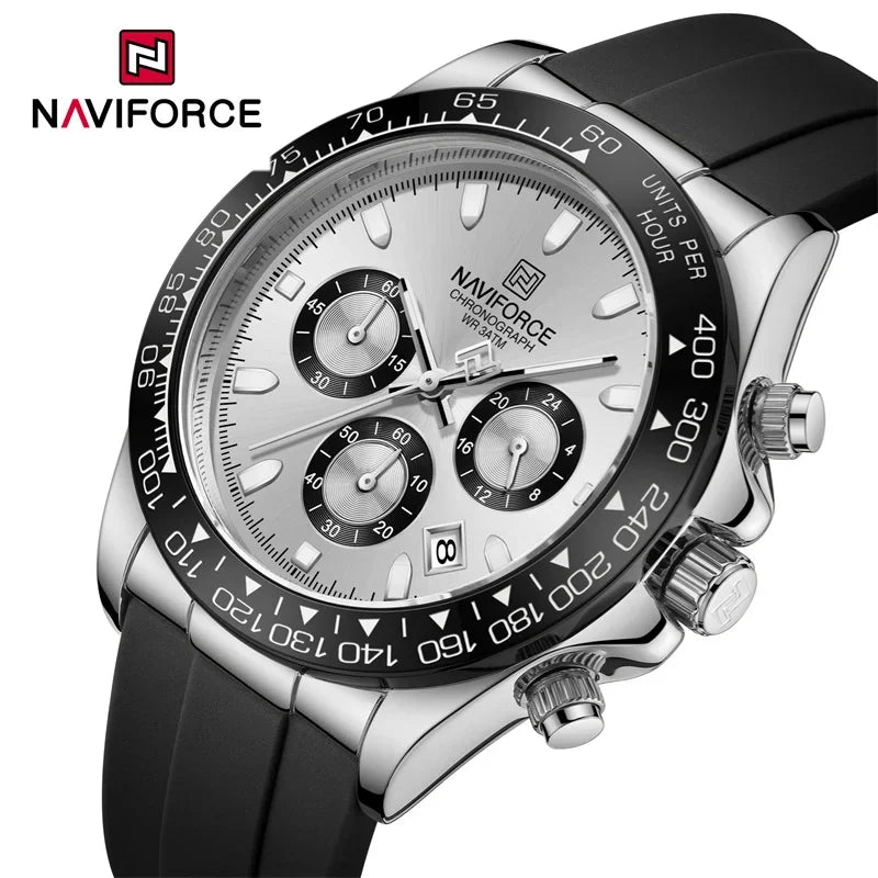 Montre NAVIFORCE NF8054 — Chronographe, Silicone