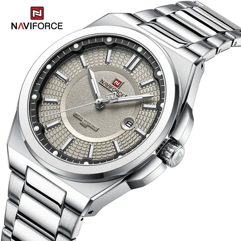 Montre NAVIFORCE — Classique, Acier Inoxydable