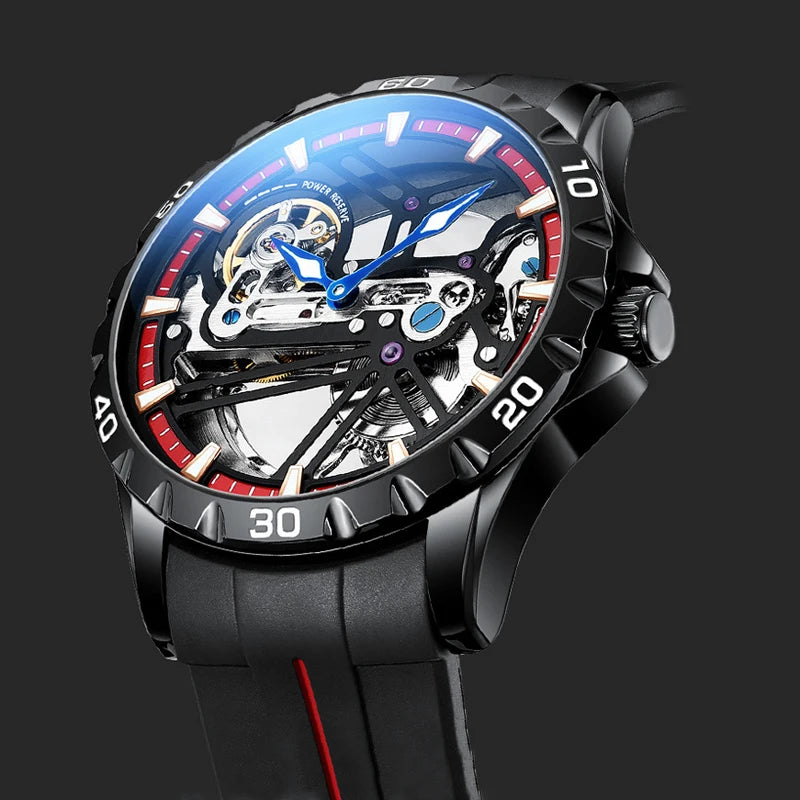 Montre Automatique AILANG Sport — Squelette Lumineux, Silicone