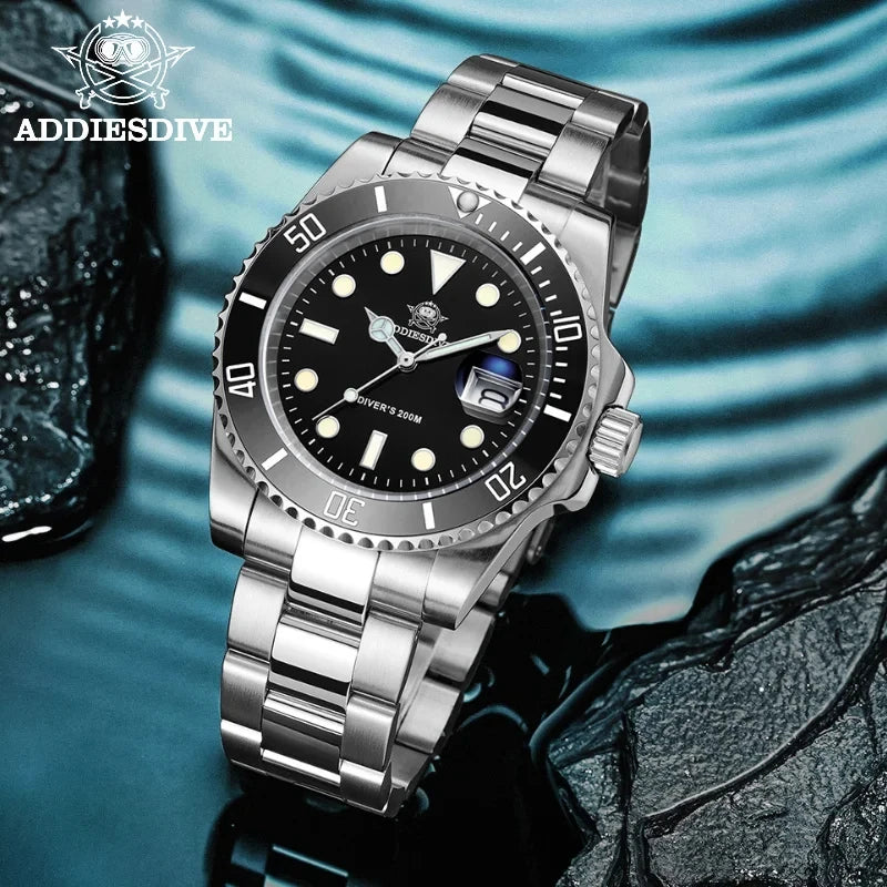 Montre Plongée ADDIESDIVE — Classique, Super Lumineuse