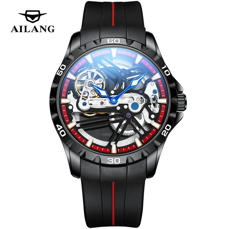 Montre Automatique AILANG Sport — Squelette Lumineux, Silicone