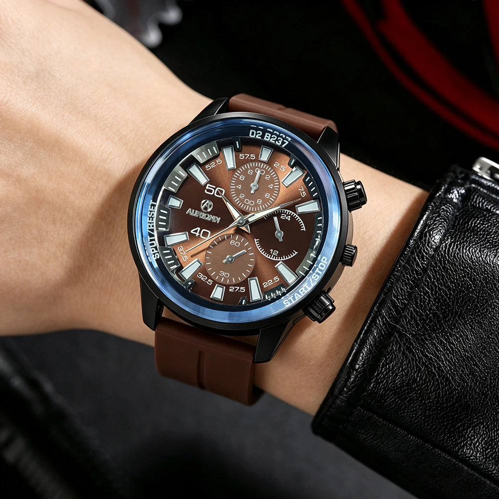 Montre Quartz Homme Nouvelle 1Pc, Pratique et Polyvalente, Le Meilleur Choix pour Offrir en Cadeau aux Pères et Petit Amis (Sans Boîte Fournie)