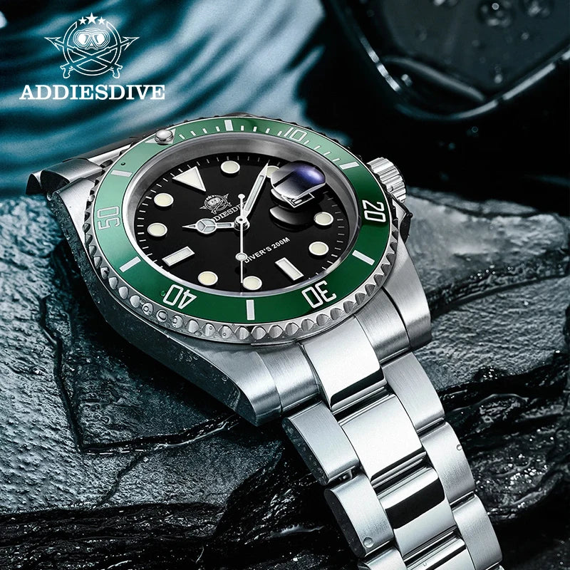 Montre Plongée ADDIESDIVE — Classique, Super Lumineuse