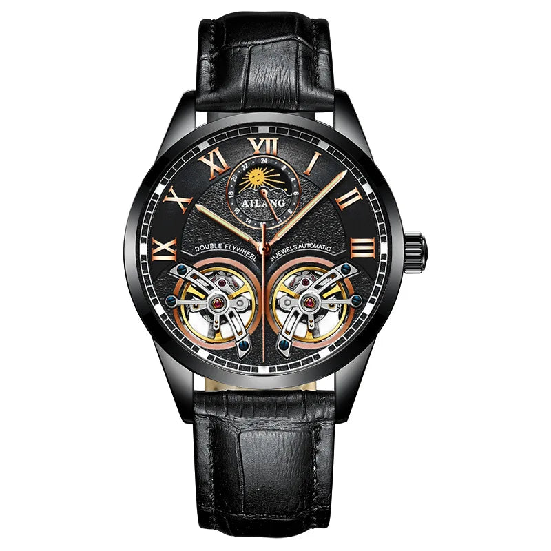 Montre Automatique AILANG — Double Tourbillon, Cuir