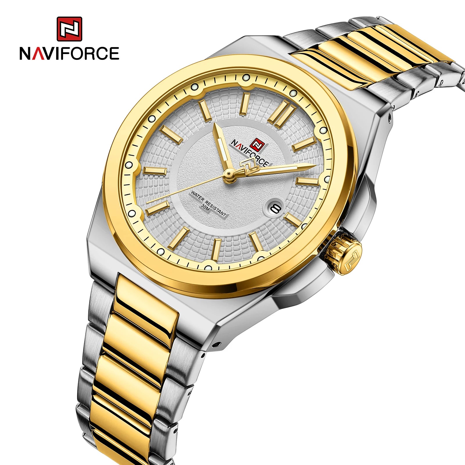 Montre NAVIFORCE — Classique, Acier Inoxydable