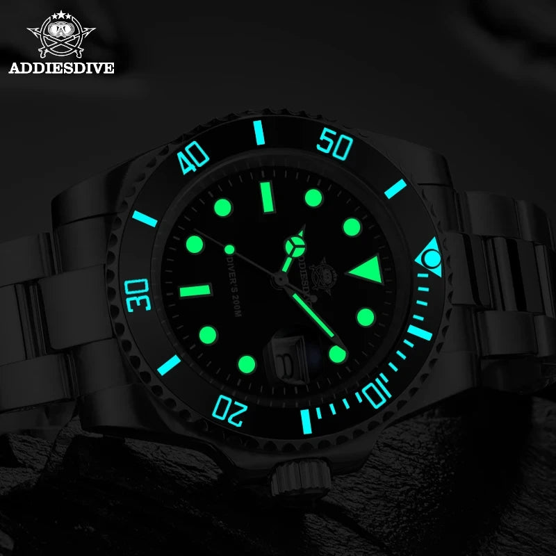 Montre Plongée ADDIESDIVE — Classique, Super Lumineuse
